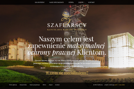 projekt strony internetowej dla Szaflarscy - Kancelaria Radców Prawnych