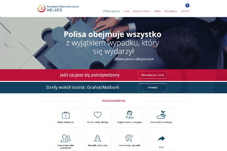 projekt strony internetowej dla Helios - Kancelaria Odszkodowawcza