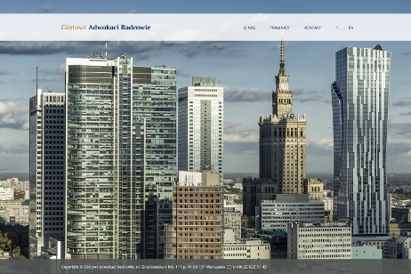 projekt strony internetowej dla Gintowt Adwokaci Radcowie