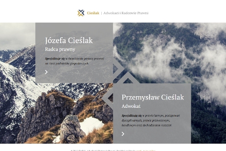 projekt strony internetowej dla Cieślak - Adwokaci i Radcowie Prawni